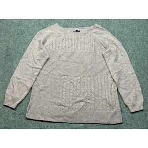 Chaps Sweater Womens L Light Purple Boat Neck Solid Pullover Long Sleeve New